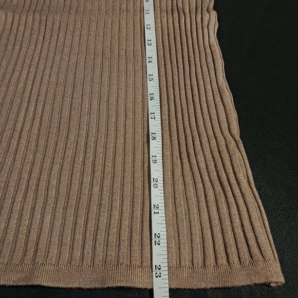 NEW Anthropologie Maronie Ribbed Sweater Midi Skirt Brown Size L - Picture 5 of 6